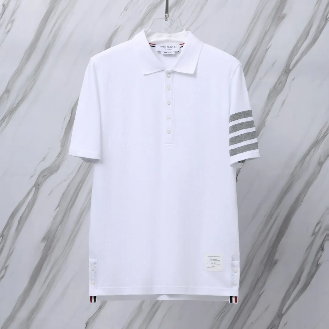 ：T 09（TBPolo ） THOM BROWNE TB 330 POLO Classic 330 Authentic Authentic Quality + Authentic + Same Style Size：0/1/2/3/4 ：White/Black/Navy Blue/Gray